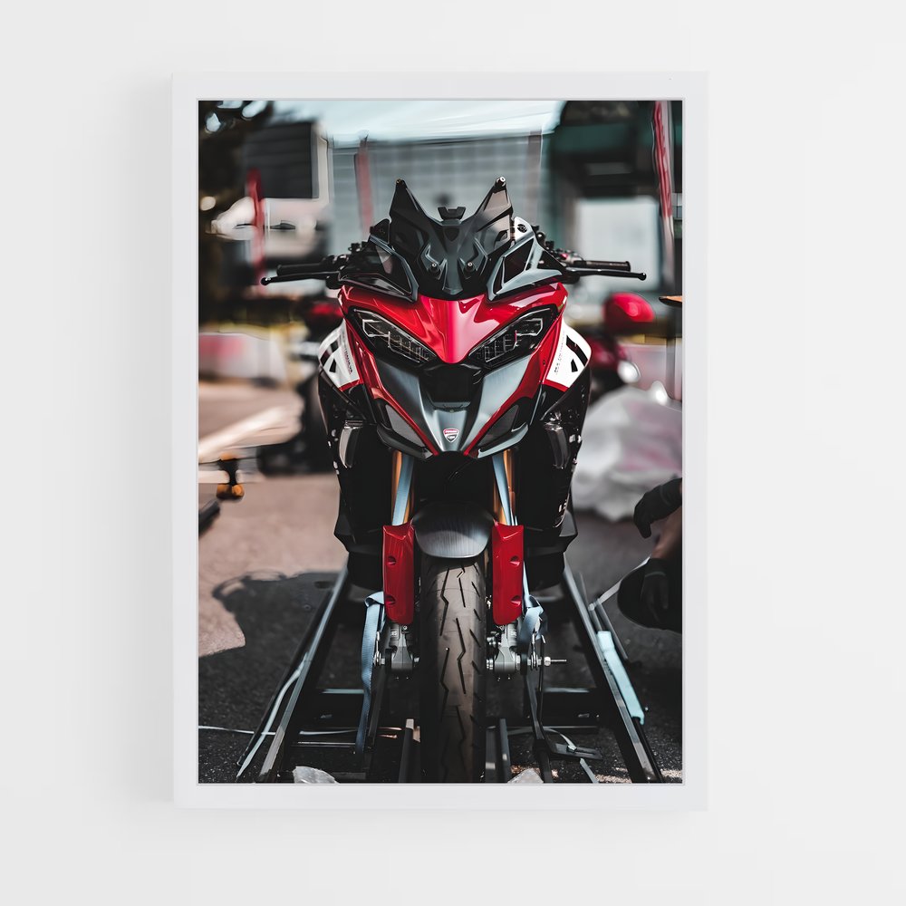 Poster Route Rouge Vitesse – affiche Ducati (vue 3)